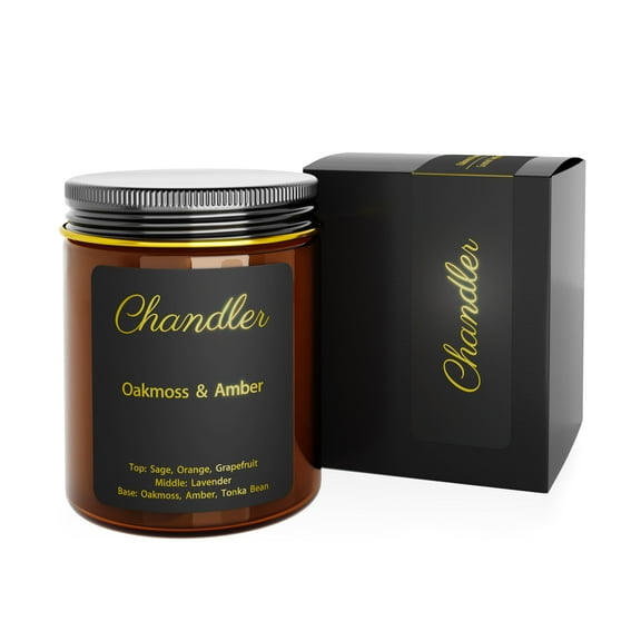 Oakmoss & Amber Scented Soy Candle