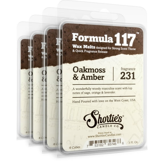 Oakmoss & Amber Wax Melts Bulk Pack - Highly Scented + Natural Oils - Shortie's Candle Company