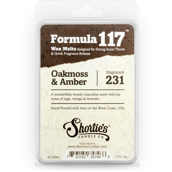 Oakmoss & Amber Wax Melts - Highly Scented + Natural Oils - Shortie's Candle Company