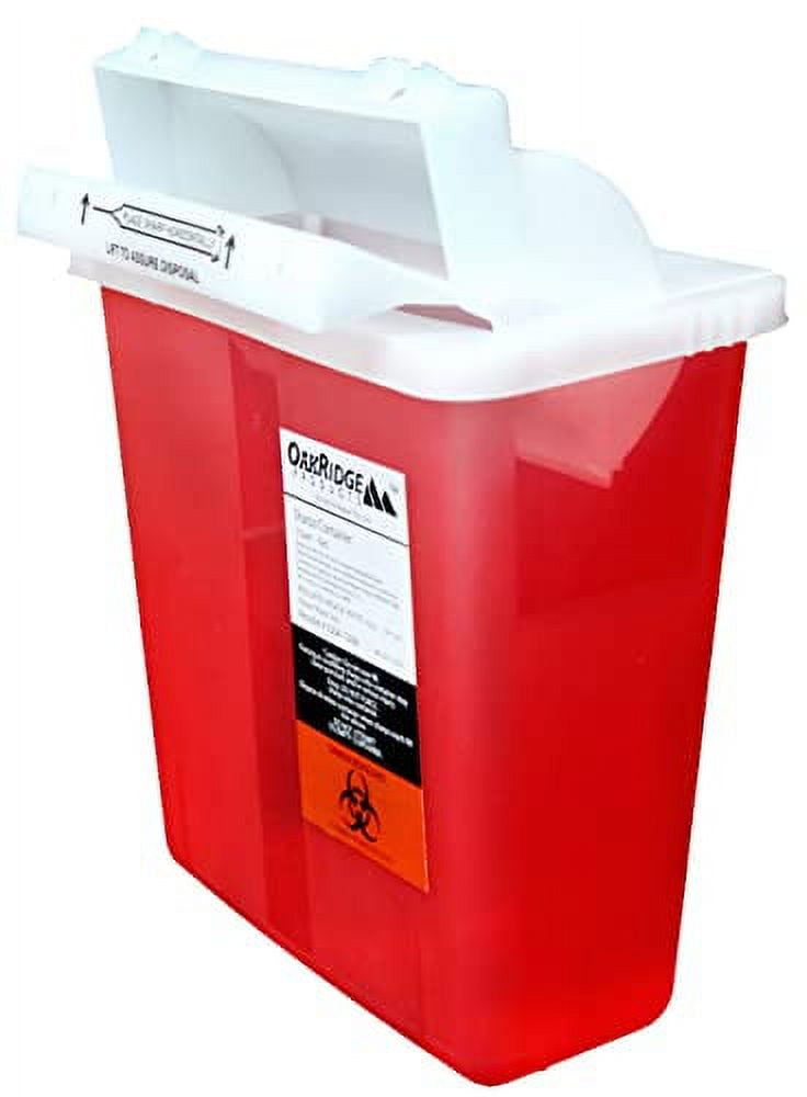 Oakridge 5 Quart Sharps .. Container (2 Pack) .. MailboxStyle Lid