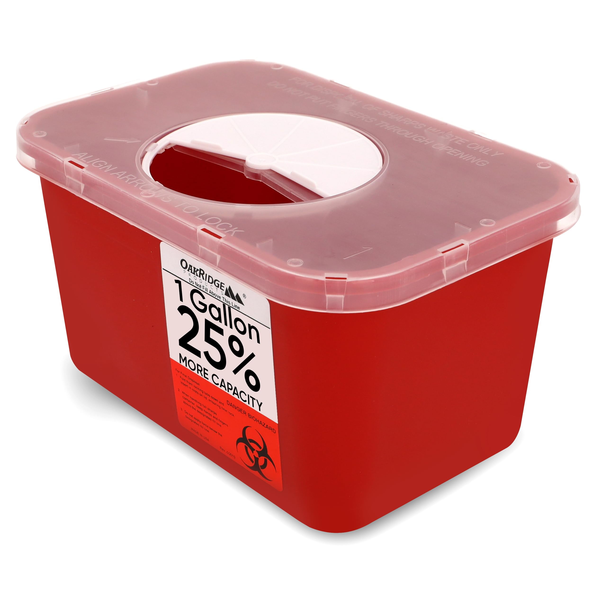 Oakridge Products Large Sharps Container for Home Use and Professional