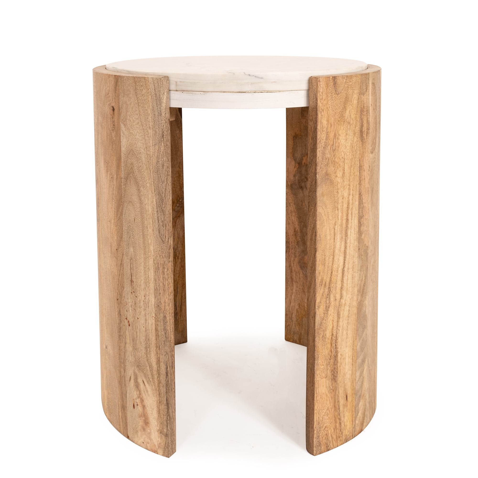 Oakridge Vintage Harlequin Patterned Marble Top Side Table