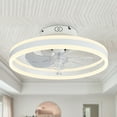 thumbnail image 1 of Oaks Aura 19.7” Integrated LED Low Profile Ceiling Fan with Remote Control and Dimmable Lighting, 1 of 8