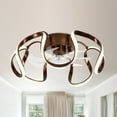 thumbnail image 1 of Oaks Aura 20.1 inch Smart APP Low Profile Ceiling Fan with LED Dimmable Light Remote Control 6-Speed Flush Mount Lighting, 1 of 7