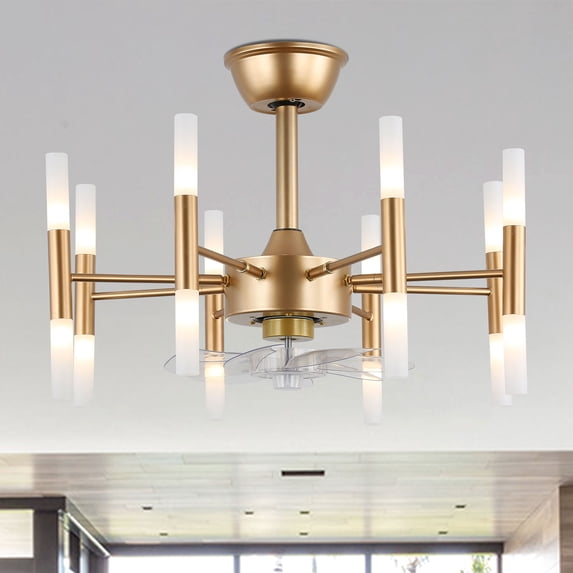 Oaks Aura 23" Ceiling Fan with Lights Remote 6-Speed Light Fixture