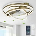 thumbnail image 1 of Oaks Aura 24 inch DIY Shape Low Profile Ceiling Fan Smart App Control Remote 6-Speed DC Motor Ceiling Lighting, 1 of 9