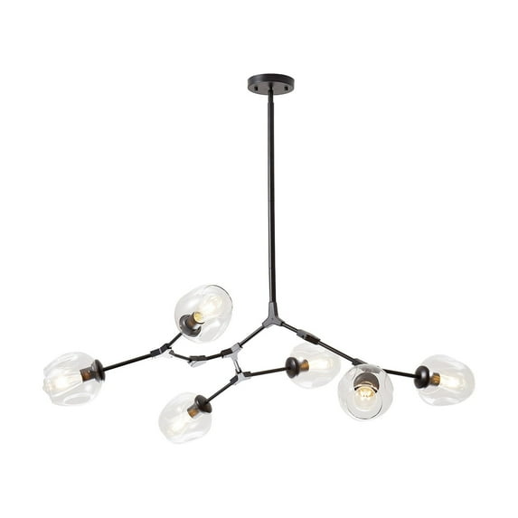 Oaks Aura 6-Light Modern Sputnik Chandeliers for Dining Room , Kitchen Island, Living Room,Bedroom,Farmhouse
