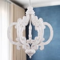 thumbnail image 1 of Oaks Aura Cottage Chic Crown Rustic Wood Chandelier 6-Light Farmhouse Wooden Pendant, 1 of 9
