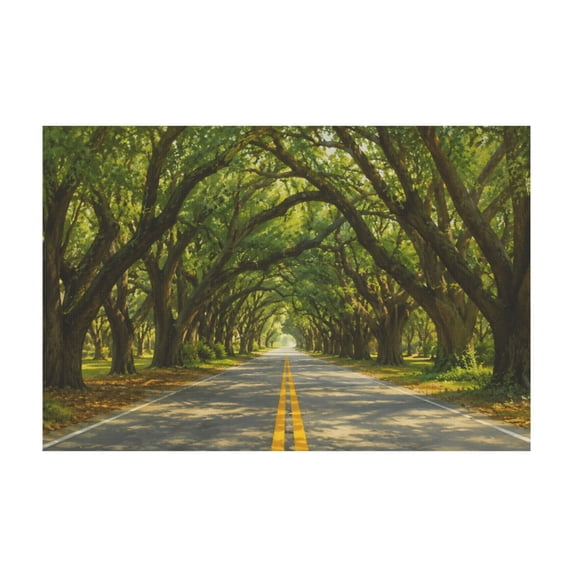Oaks South Boundary Aiken SC Old Tree Landscape Canvas Wall Art For Home Living Room Bathroom Decor 12*18in