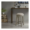 thumbnail image 1 of Oaktown Swivel Counter Stool - 360° Rotation, Rustic Grey Finish - Kitchen Island & Bar Seating - 300 LBS Capacity Cream+Reclaimed Grey + Polyester, 1 of 5