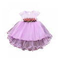 thumbnail image 1 of Oaktree 0-24M Flower Girl Mesh Floral Print Dress Kids Christmas Party Dresses Ball Gown, 1 of 2