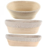 Oaktree 1pcs Oval Dough Banneton Brotform Dougn Rattan Bread Proofing Proving Baskets