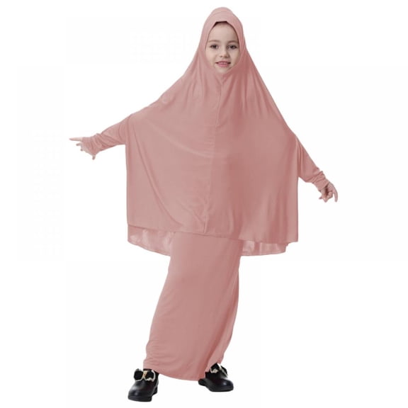 Oaktree Autumn Muslims Girls Dress Milk Silk Batwing Tube Skirt Set Long Dress