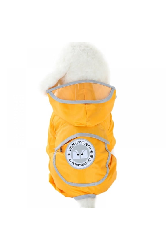 Dog Raincoat Hooded - Waterproof Dog Rain Jacket, Dog Rain Coat with Leash Hole And Pocket for Small Medium Dogs