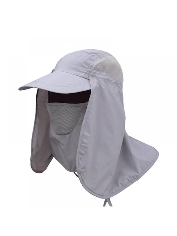 Sun Hat Summer Outdoor Hat Sun Protection Hat Windproof Breathable Hat Removable Face Neck Visors Cover Flap Folding Sun Hat Baseball Cap for Women Men