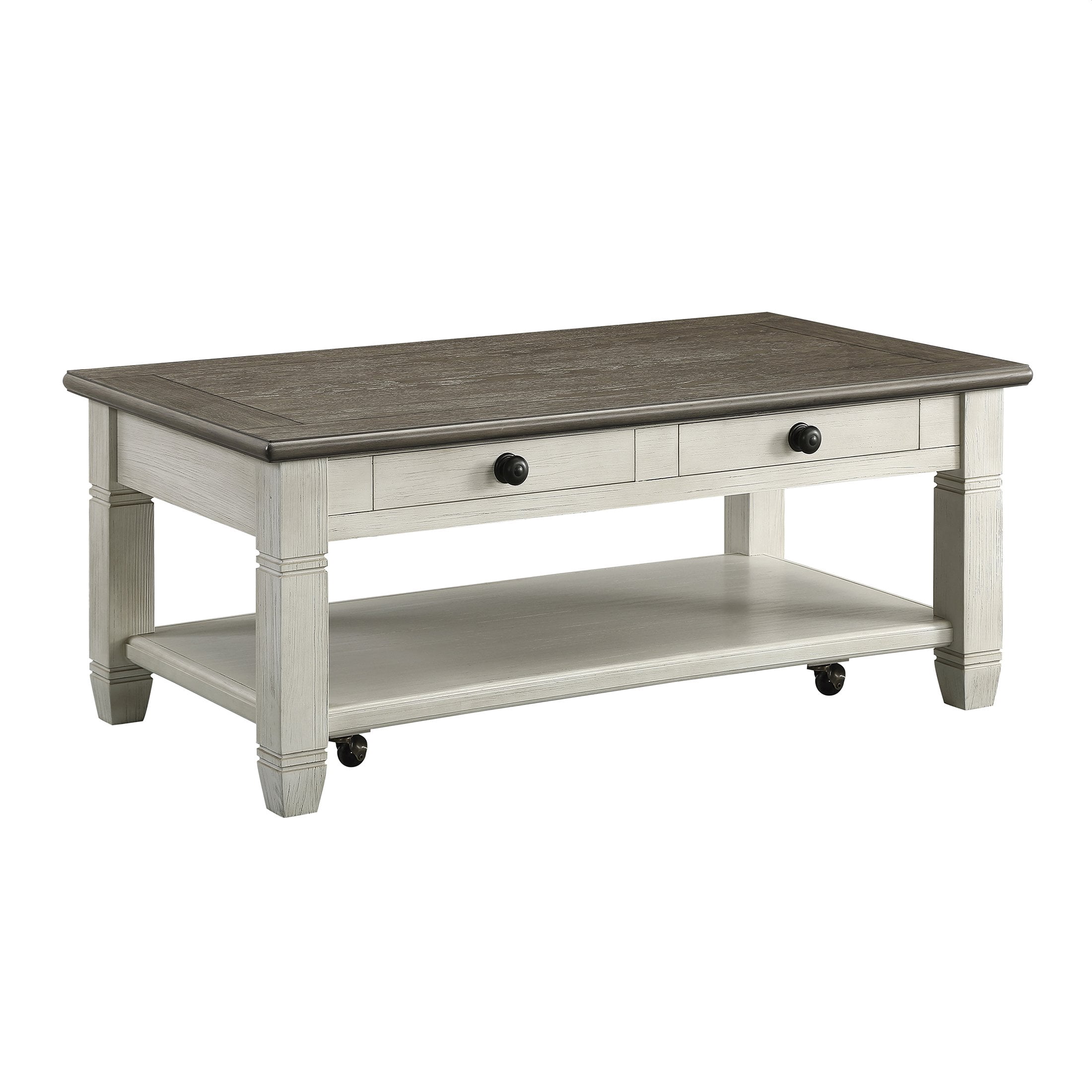 OakvillePark Bedos Coffee Table, Rosy Brown/Antique White