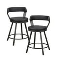 thumbnail image 1 of OakvillePark Belmar Swivel Counter Height Barstool (Set of 2), Black, 1 of 6