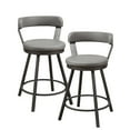 thumbnail image 1 of OakvillePark Belmar Swivel Counter Height Barstool (Set of 2), Gray, 1 of 6