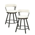 thumbnail image 1 of OakvillePark Belmar Swivel Counter Height Barstool (Set of 2), White, 1 of 6