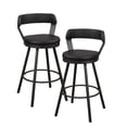 thumbnail image 1 of OakvillePark Belmar Swivel Pub Height Barstool (Set of 2), Black, 1 of 6