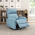 thumbnail image 1 of OakvillePark Bramblecrest Leather Match Swivel Glider Reclining Chair, Blue, 1 of 14