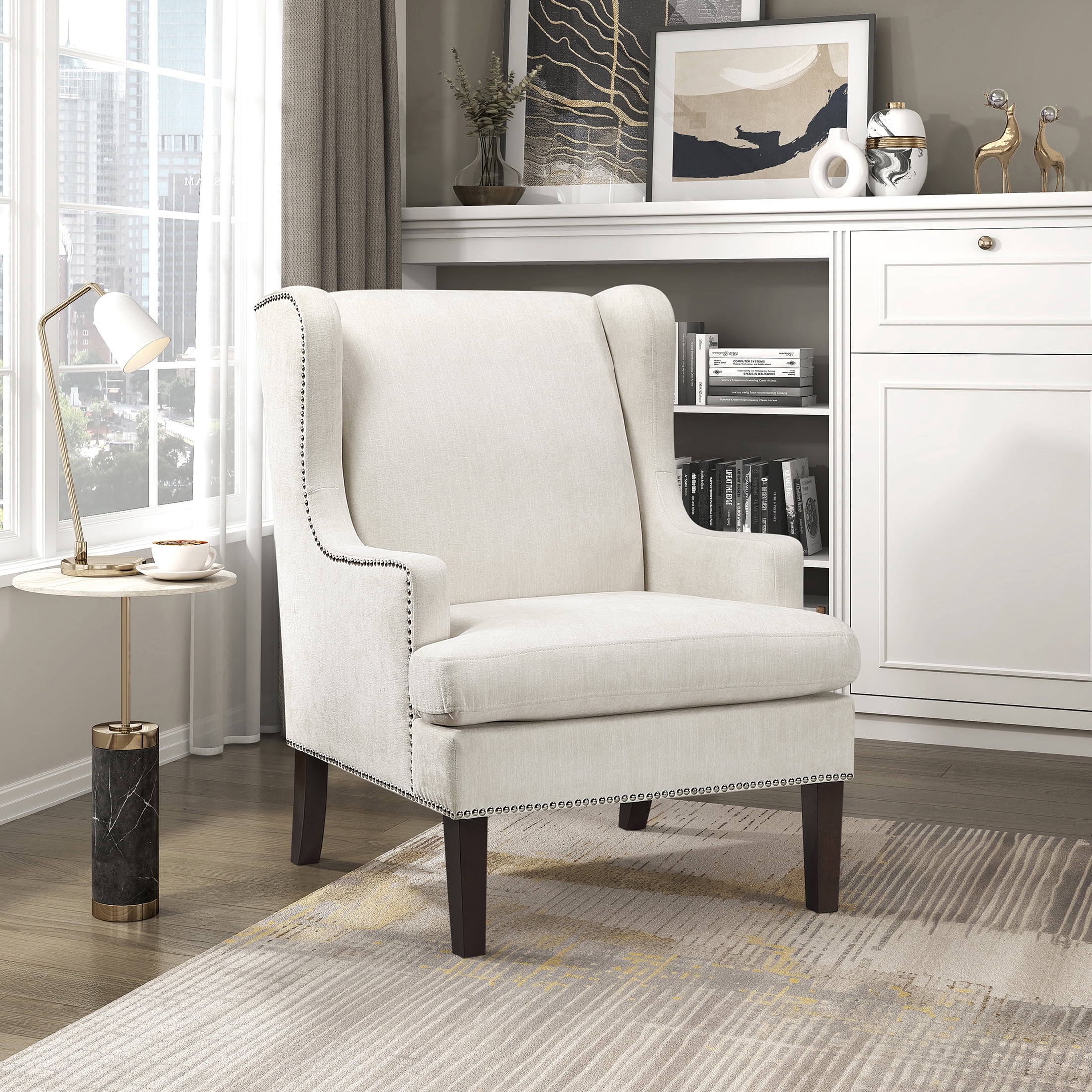 OakvillePark Briarhollow Textured Fabric Accent Chair, Beige