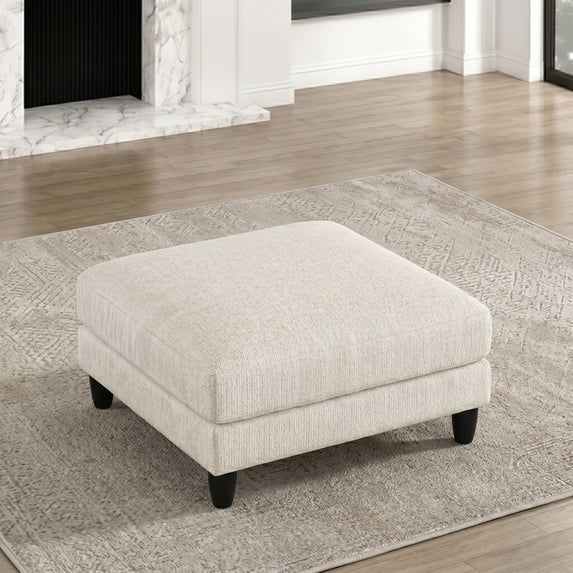 OakvillePark Caden Microfiber Ottoman, Beige
