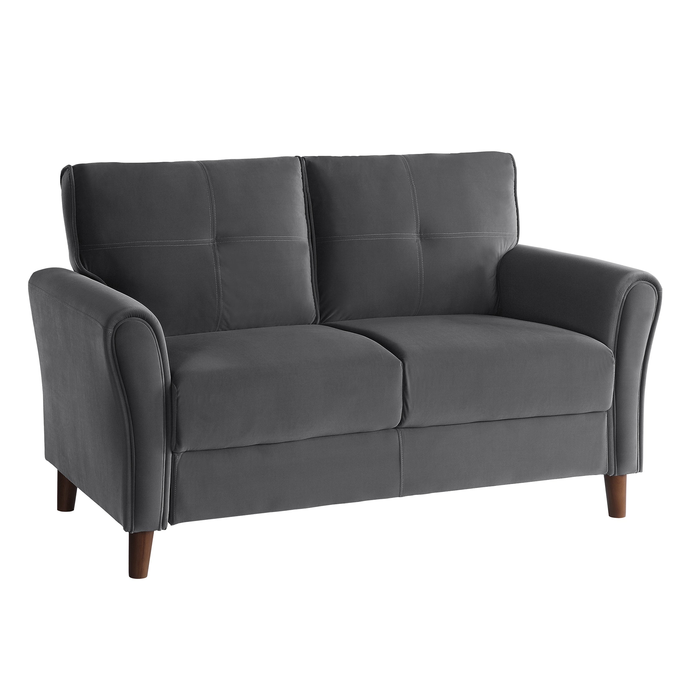 OakvillePark Copley Velvet Fabric Upholstered Living Room Loveseat