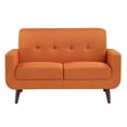 thumbnail image 1 of OakvillePark Darcel Textured Fabric Upholstered Living Room Loveseat, Orange, 1 of 4