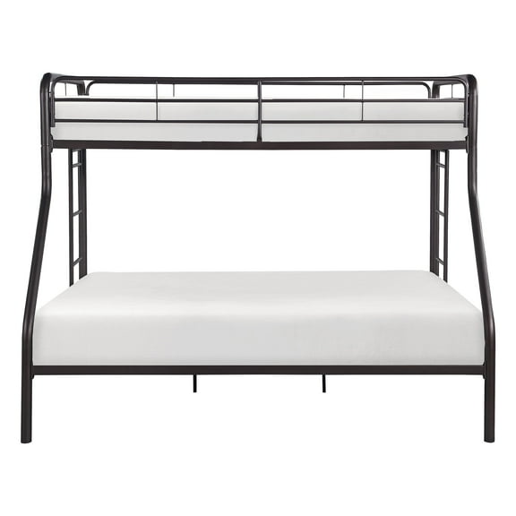 OakvillePark Delmater Metal Bunk Bed, Twin over Full, Dark Bronze