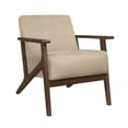 thumbnail image 1 of OakvillePark Doran Velvet Fabric Upholstered Accent Chair, Light Brown, 1 of 5