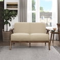 thumbnail image 1 of OakvillePark Ecola Fabric Living Room Loveseat, Light Brown, 1 of 2