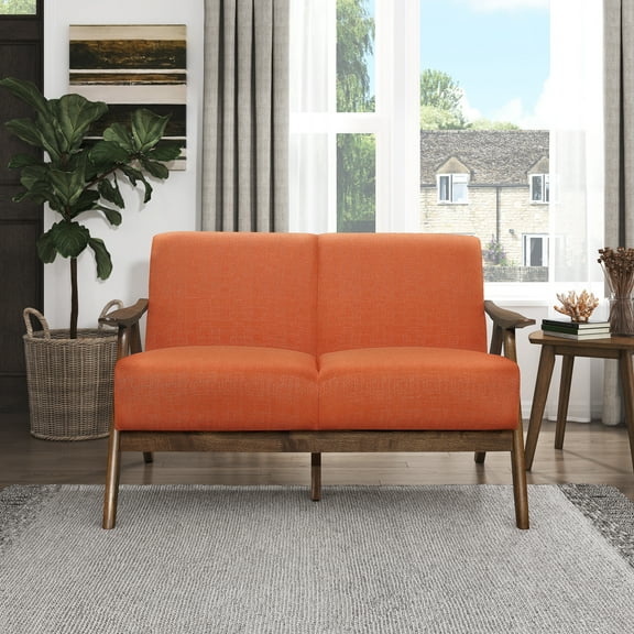 OakvillePark Ecola Fabric Living Room Loveseat, Orange