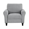 thumbnail image 1 of OakvillePark Eunice Fabric Upholstered Living Room Chair, Dark Gray, 1 of 6