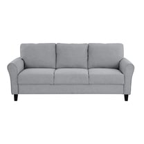 OakvillePark Eunice Fabric Upholstered Living Room Sofa, Dark Gray