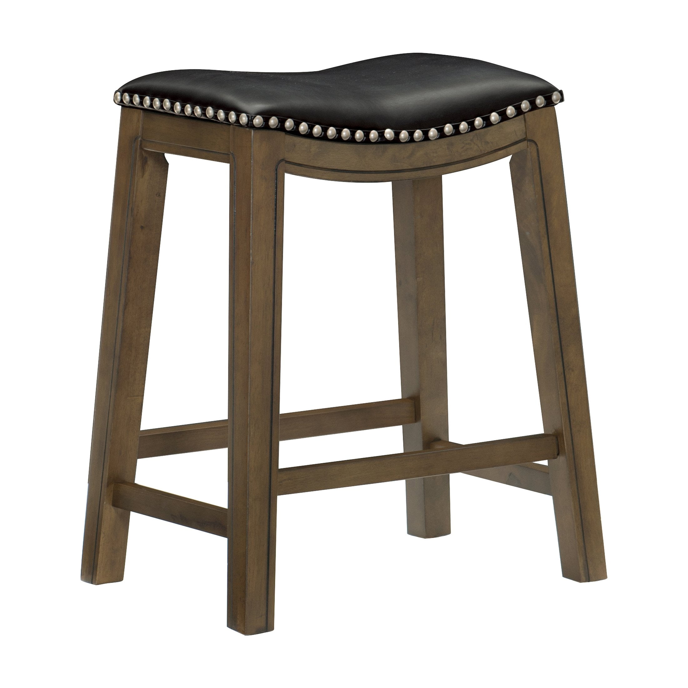 OakvillePark Eustis Saddle Seat Counter Height Barstool, Black