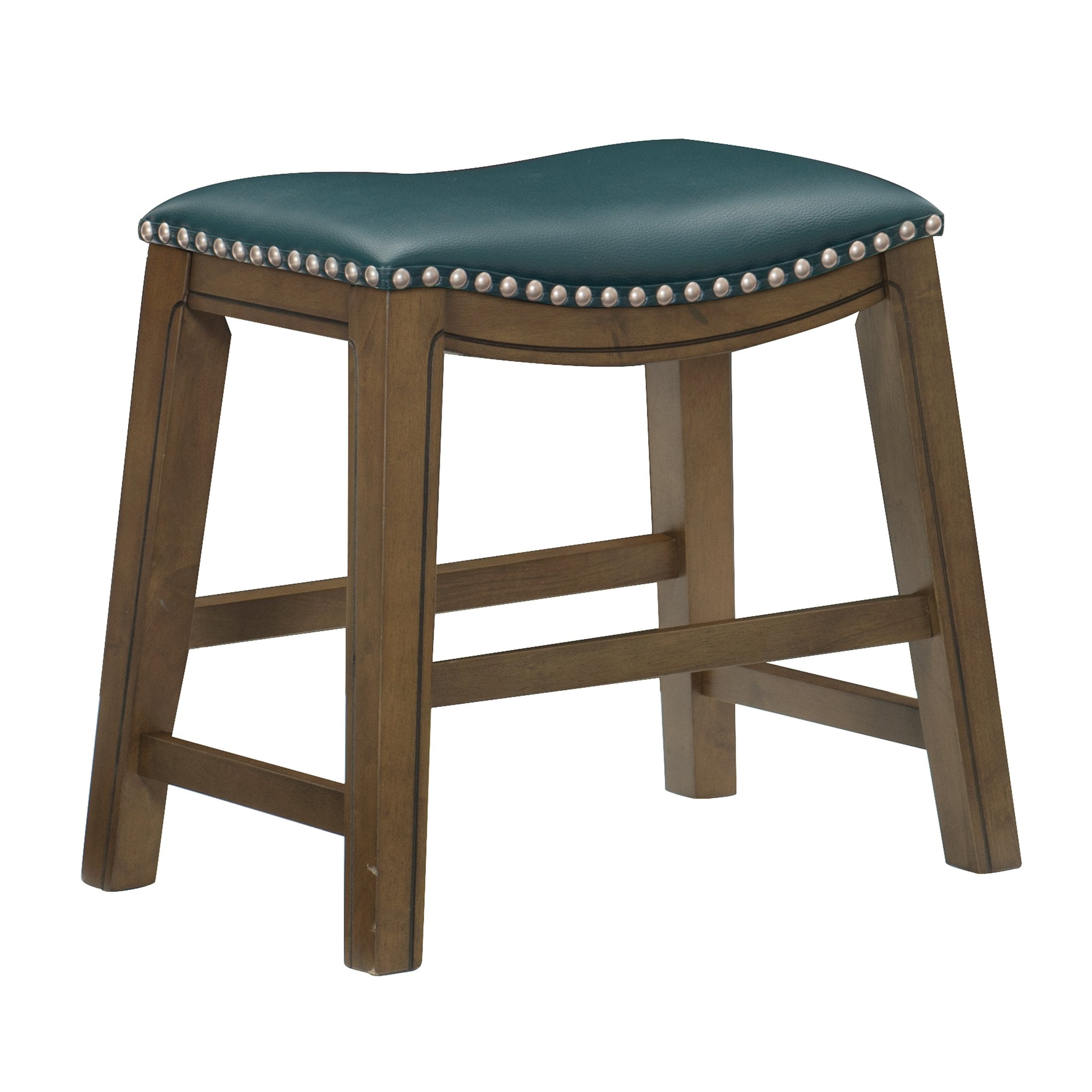 OakvillePark Eustis Saddle Seat Dining Height Stool, Green