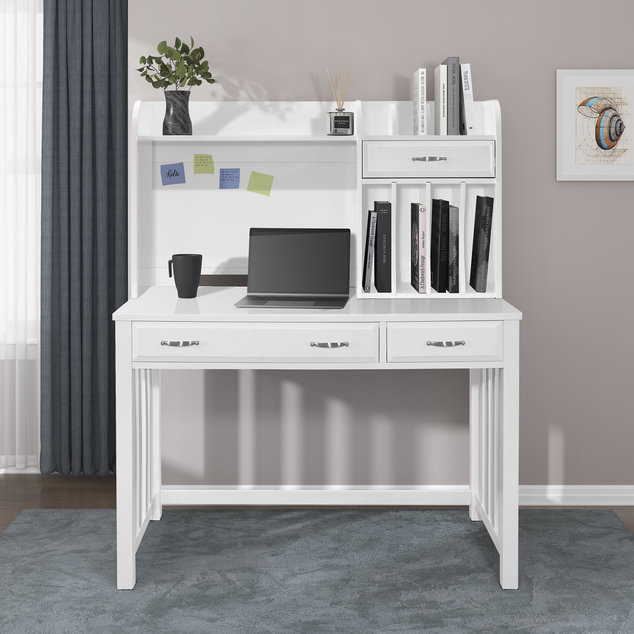 OakvillePark Fallon Desk Hutch, White