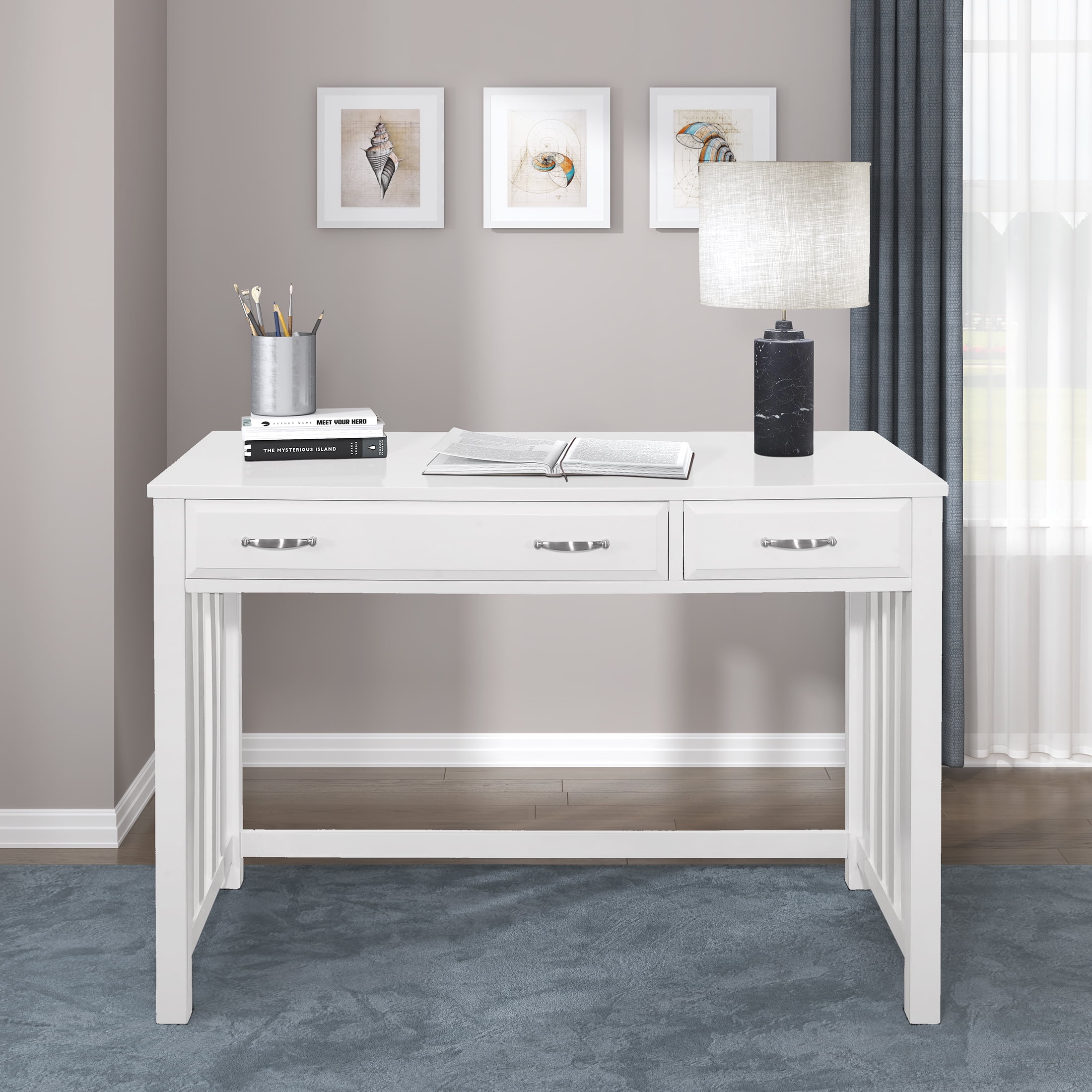 Plain white 2024 computer desk