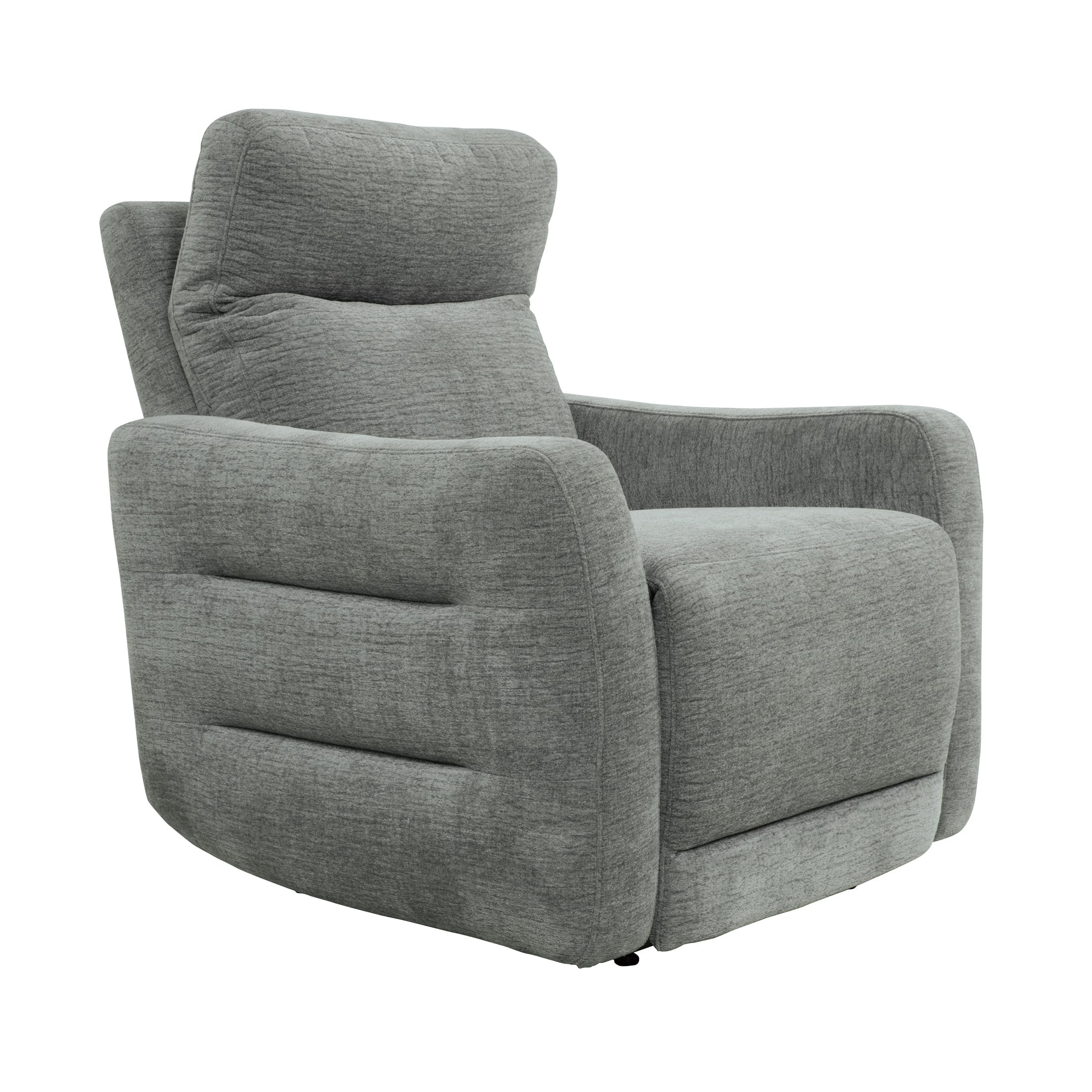 OakvillePark Gormley Chenille Fabric Upholstered Power Lay Flat Reclining Chair, Dove Gray