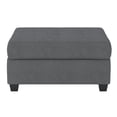thumbnail image 1 of OakvillePark Granby Microfiber Fabric Upholstered Storage Ottoman, Dark Gray, 1 of 4