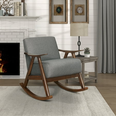 OakvillePark Hamilton Fabric Upholstered Rocking Chair, Gray