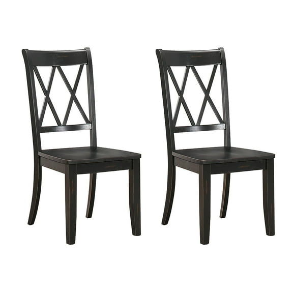 OakvillePark Hollman Dining Side Chair (Set of 2), Black