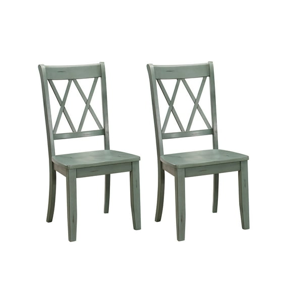 OakvillePark Hollman Dining Side Chair (Set of 2), Teal