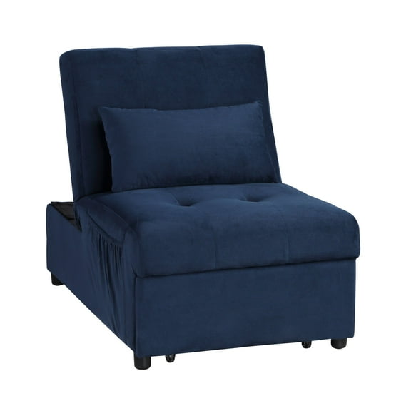 OakvillePark Kotey 4-in-1 Convertible Futon Chair, Blue