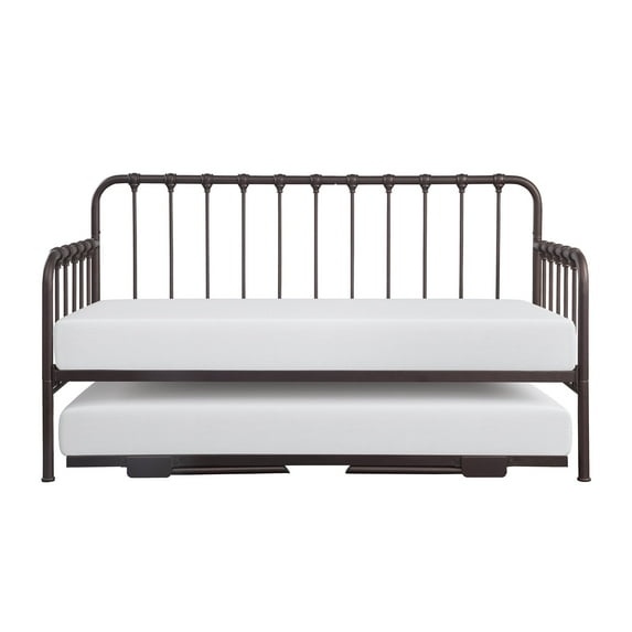 OakvillePark LaPrele Metal Daybed with Lift-Up Trundle, Twin/Twin, Dark Bronze