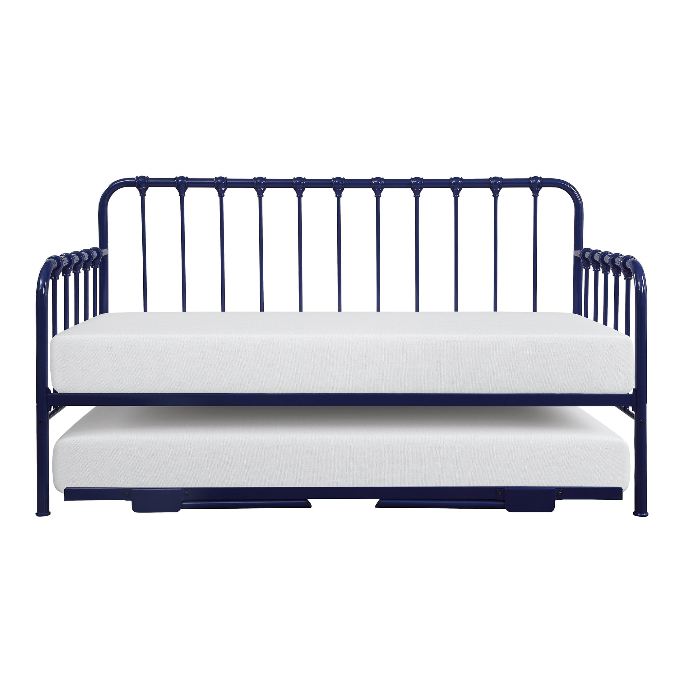 OakvillePark LaPrele Metal Daybed with Lift-Up Trundle, Twin/Twin, Navy Blue