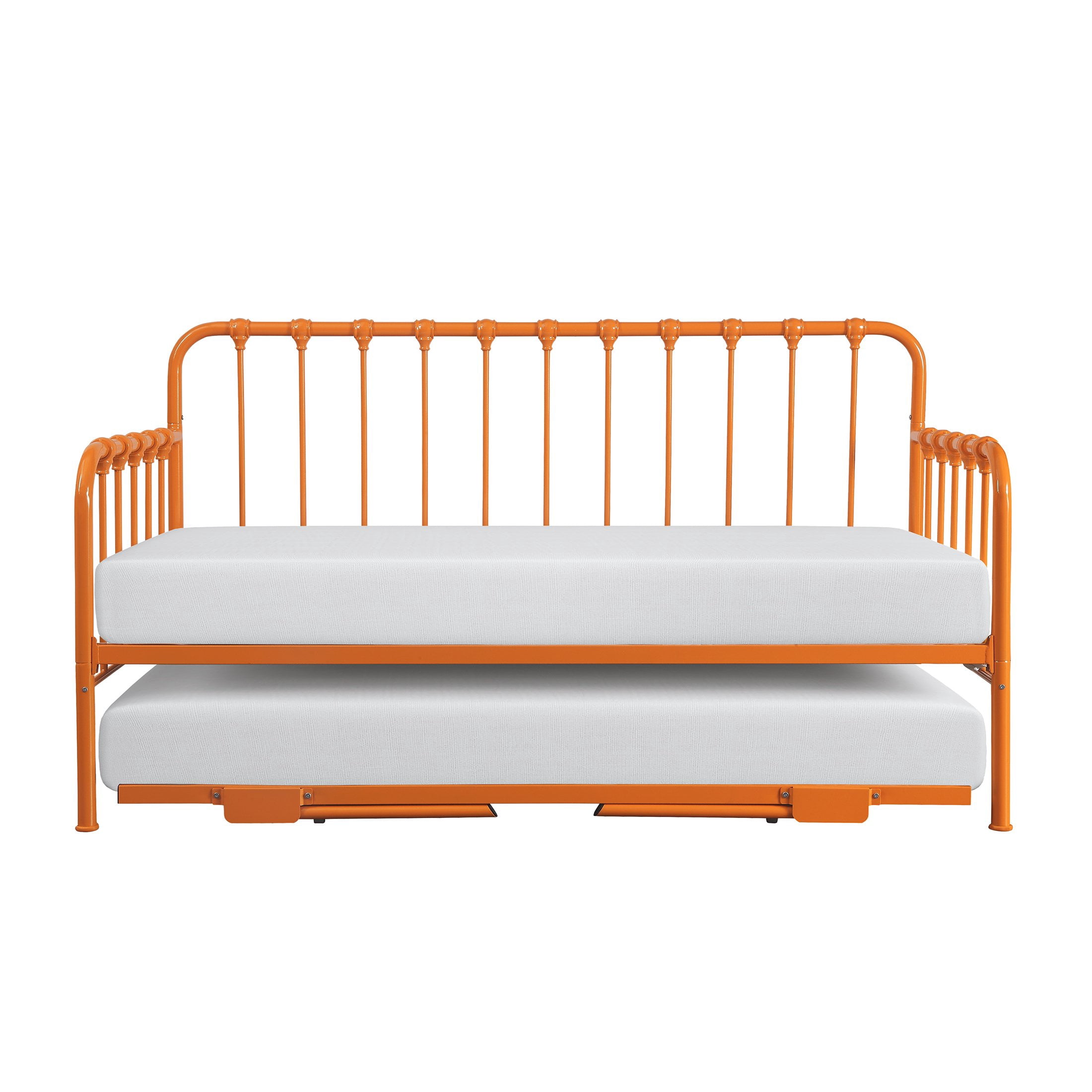 OakvillePark LaPrele Metal Daybed with Lift-Up Trundle, Twin/Twin, Orange