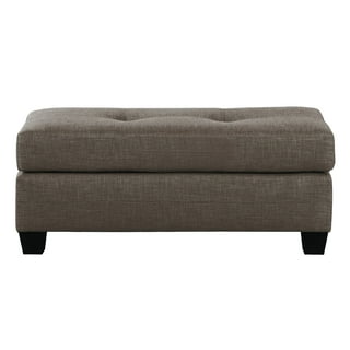 Grey 2024 microfiber ottoman