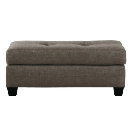 OakvillePark Langsat Textured Fabric Upholstered Ottoman, Brown